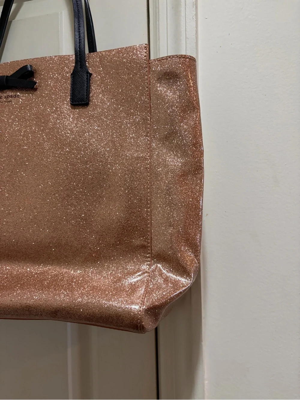 Kate Spade ♠️ Shimmer Rise Gold Large Tote Bag